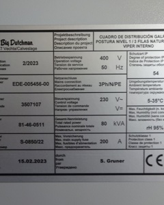Control cabinet Guillen VI NNB lower level